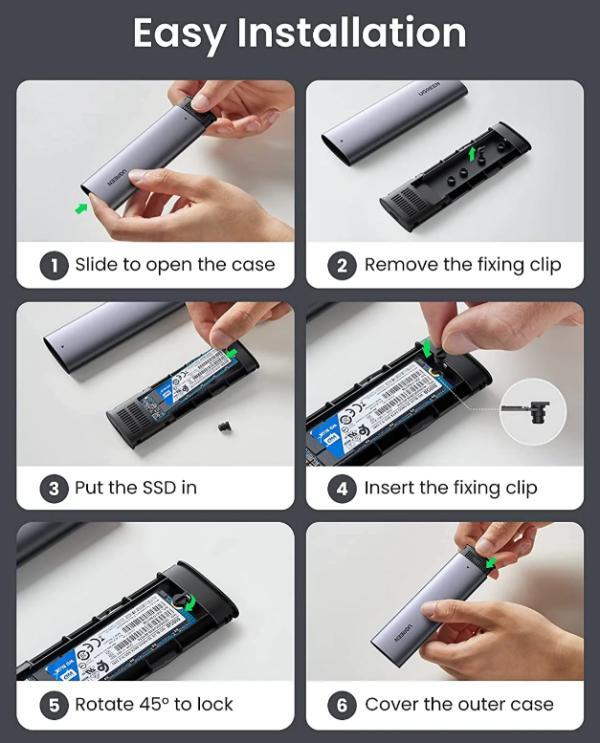 Encapsulador USB M.2 B.key CM400 10903 Ugreen - 5GBPS