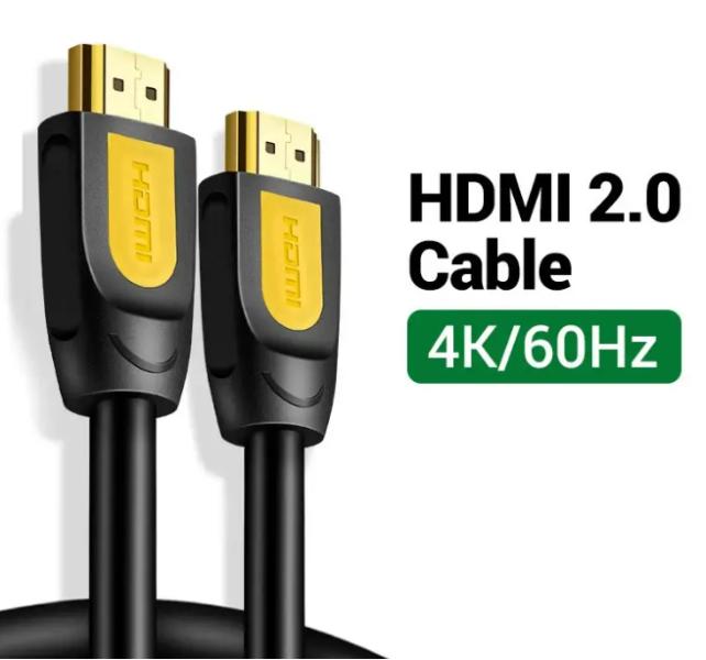 Cable HDMI Tipo a Macho a Macho HD101 10129 Ugreen - 2M Negro Amarillo