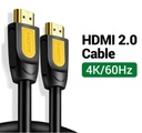 Cable HDMI Tipo a Macho a Macho HD101 10129 Ugreen - 2M Negro Amarillo