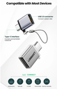 Adaptador OTG USB Tipo C Macho a Tipo a Hembra US270 50283 Ugreen - Gris
