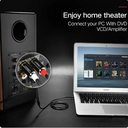 Cable 3.5mm Macho a 2 Rca Macho AV116 10583 Ugreen - 1.5m Gris