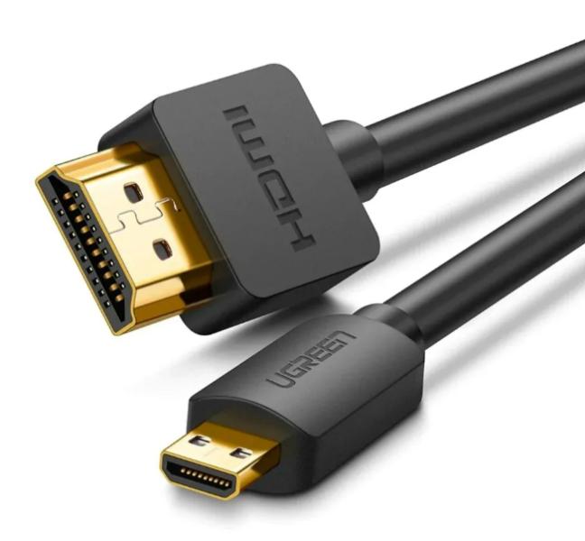 Cable Micro HDMI Tipo D Macho a HDMI Tipo a Macho HD127 30102 Ugreen - 1.5m Negro