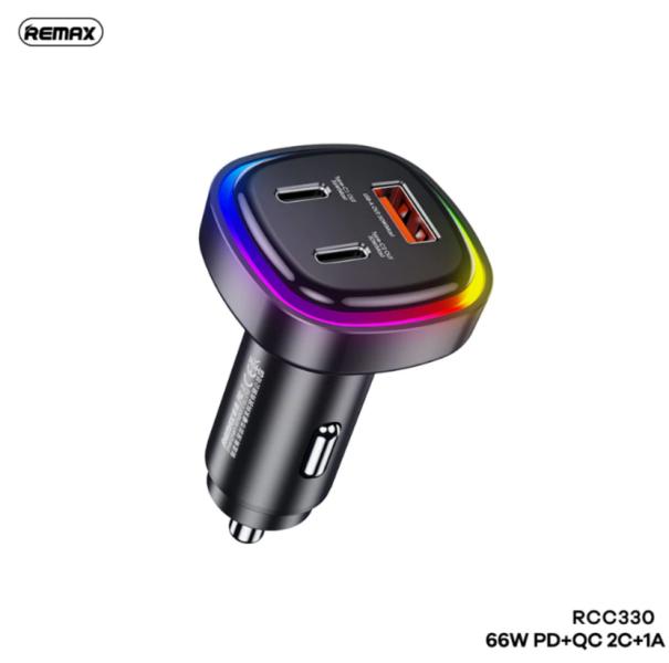 Cargador Cubo Carro RCC330 Serie Earl Remax - Negro