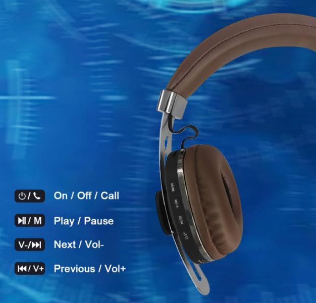 Audifonos Manos Libres Bluetooth LS-220 Lelisu - Cafe