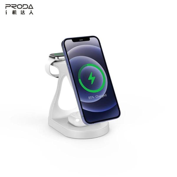 CARGADOR INALAMBRICO 4 EN 1 MODELO PD-178 PRODA NEGRO