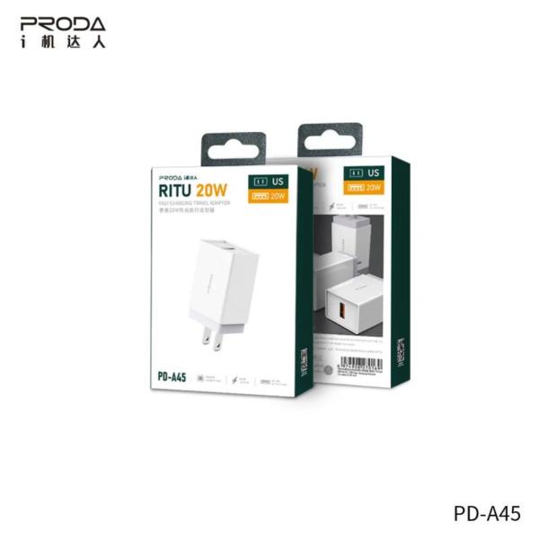 CUBO CARGADOR USB  MODELO  RP-U13 PRODA BLANCO