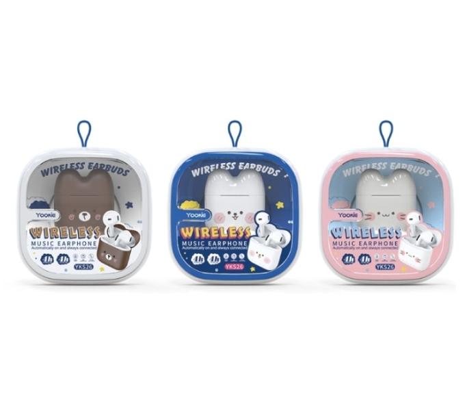 Audifono Manos Libres Bluetooth YKS26 Yookie - Cafe Blanco