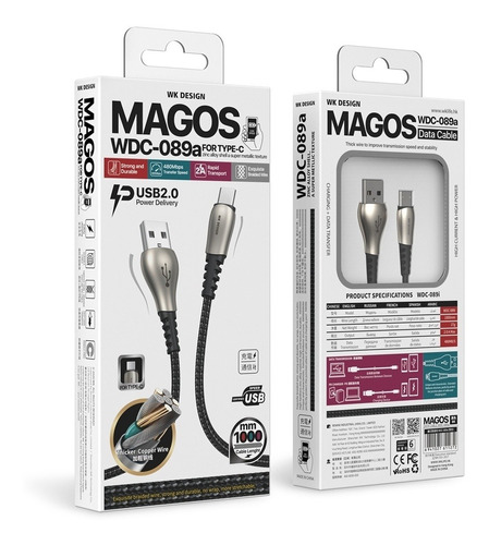 CABLE USB MICRO B WDC-073M WEKOME NEGRO