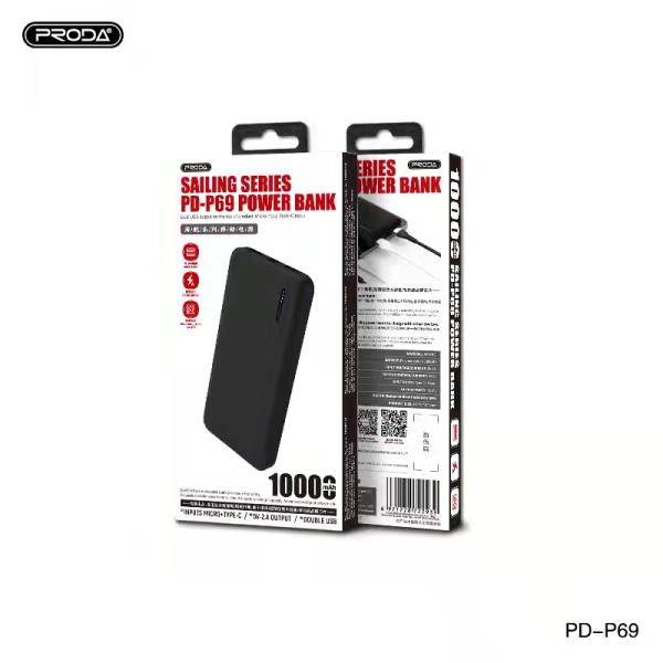 BATERIA DE EMERGENCIA   MODELO WP-355 20000MAH NEGRO