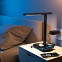 Cargador Inalambrico y Lampara Escritorio WY-02 - Negro