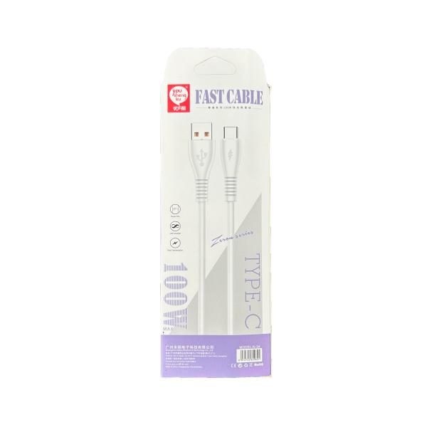 Cable USB Tipo C K-34 Youshengku - Blanco
