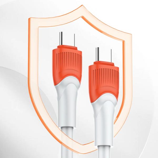 Cable USB Tipo C-c LC602C Ldnio - Naranja Gris