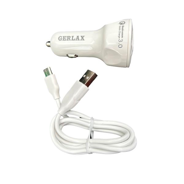 Cargador Cubo Carro GC-06 Gerlax - Blanco Tipo C
