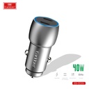 CARGADOR CARRO COMPLETO TIPO C  QC18W+USB12W MODELO CC55 XO NEGRO