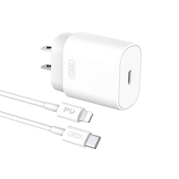 CARGADOR COMPLETO TIPO C  A LIGHTNING 20W IPHONE 13 PRO MAX AAA BLANCO