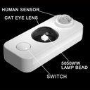 Lampara Portatil con Sensor de Movimiento YZ-08 Blanco - Luz Calida