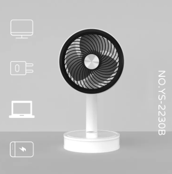 Ventilador YS2263B - Blanco Negro