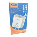 Cargador Cubo Casa E18 Yookie Blanco Tipo C - Blanco Tipo C