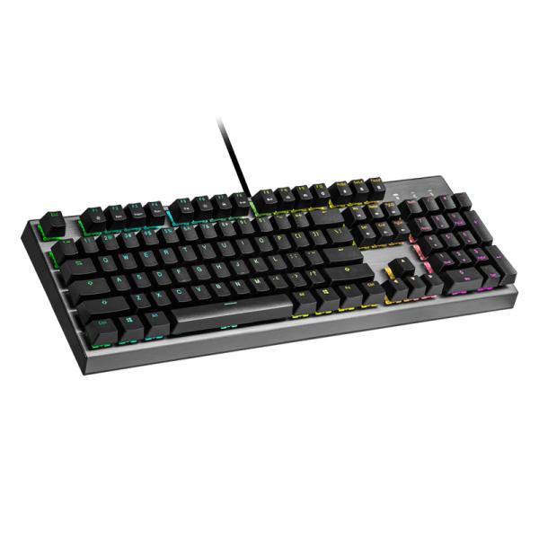 Teclado Gaming RGB Cooler Master CK350 Mecánico Alámbrico USB Inglés Switch Marrón CK-350-KKOM1-US - Negro / Gris
