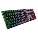 Teclado Gaming RGB Sharkoon Purewriter Mecánico Alámbrico USB Inglés Switch Azul 4044951021482 - Negro