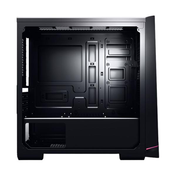 Case Gaming RGB Eagle Warrior Gladiator Cg11rfra003c Mid Tower 1 Ventilador de 120MM con Panel Acrílico Frontal y Lateral y Tira RGB (incluye Pequeño Control Board) - Negro