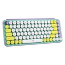 Teclado Logitech Pop Keys Mecánico Inalámbrico Bluetooth Español Switch Café 920-010714 - Lila / Menta