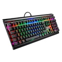 Teclado Gaming RGB Sharkoon Skiller SGK60 Mecánico Alámbrico USB Inglés Switch Blanco 4044951030095 - Negro