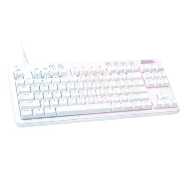 Teclado Gaming RGB Logitech G713 Mecánico Alámbrico USB Inglés 920-010413 - Blanco