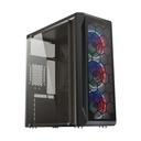Case Gaming RGB Eagle Warrior Cg08z3ra002c Mid Tower Ventiladores 3 de 120MM con Vidrio Lateral y Malla Frontal - Negro