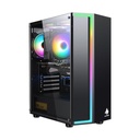 Case Gaming RGB Eagle Warrior Cg33rxra001c Ventiladores 3 de 120MM con Vidrio Lateral y Tira RGB - Negro