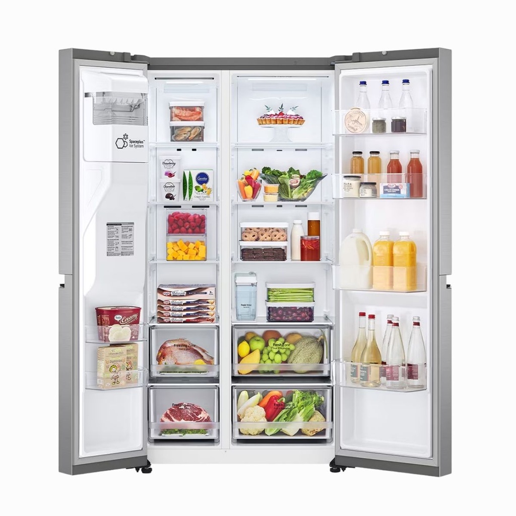 LG Refrigerator Side by Side 27 pc con dispensador silver VS27LWID
