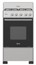 Midea cocina a gas 20 pulgadas 4 quemadores hierro fundido MGS20F0BKAGG-CA