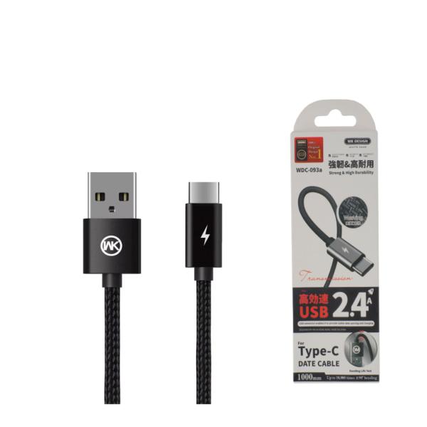 CABLE USB TIPO C WDC-146 KINGKONG WEKOME NEGRO