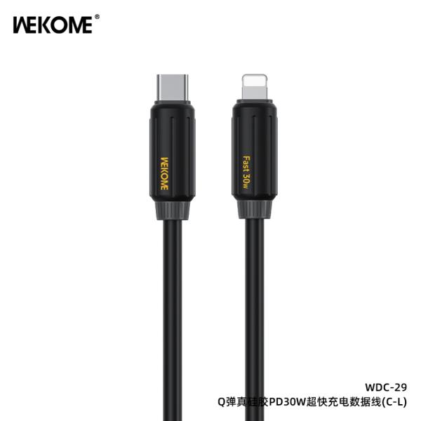 CABLE USB LIGHTNING WDC-092I 2M WEKOME NEGRO