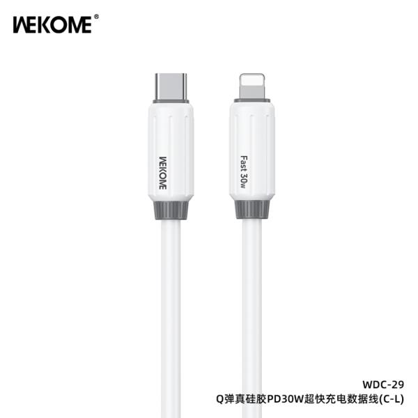 CABLE USB LIGHTNING WDC-092I 2M WEKOME NEGRO