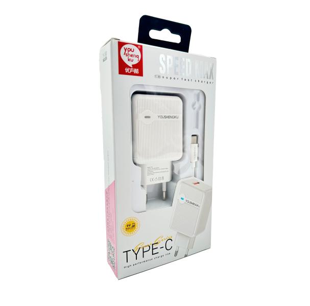 Cargador Casa Y-50 Youshengku - Blanco Tipo C Us