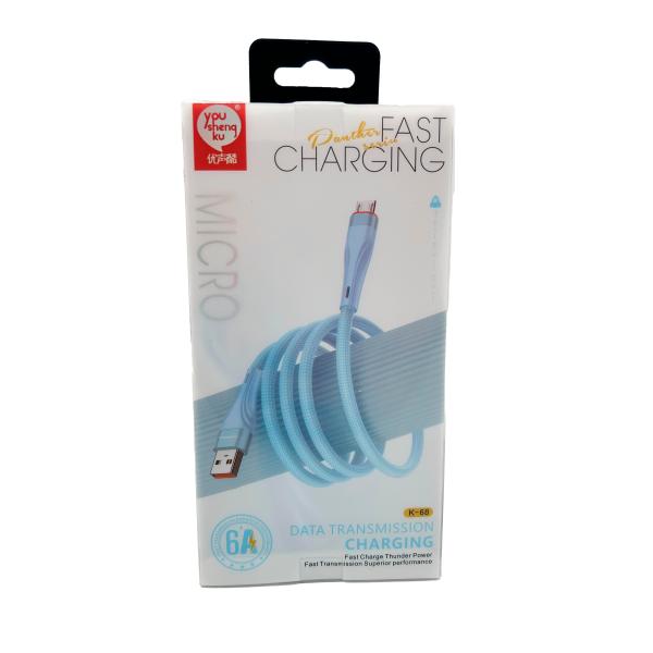 Cable USB Micro B K-68 Youshengku - Celeste