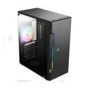 Case Gaming X-LION NE-386 E010-159TEMPERED Glass Side Panel Black USB 2.0*2 + USB 3.0*1+hd Audio+rgb Strip