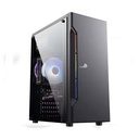 Case Gaming X-LION NE-386 E010-159TEMPERED Glass Side Panel Black USB 2.0*2 + USB 3.0*1+hd Audio+rgb Strip