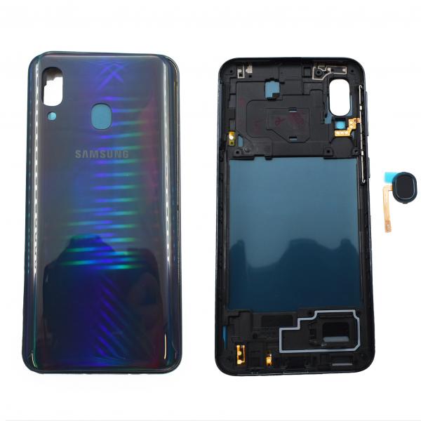 Repuesto TAPA HUAWEI Y6P NEGRO CON MARCO