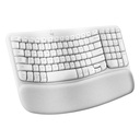 Teclado Logitech Ergo Wave Keys Membrana Inalámbrico Bluetooth Español 920-012279 - Blanco