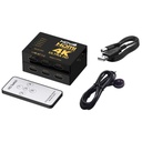 Switch Nova FAA39214001C 5 Puertos HDMI 4k*2k@30hz con Control Remoto y Cable USB-A - Negro