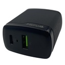 Cargador de Pared Nova Pa046rbu001c 45W 1 Puerto USB-C y 1 Puerto USB-A Carga Rapida - Negro