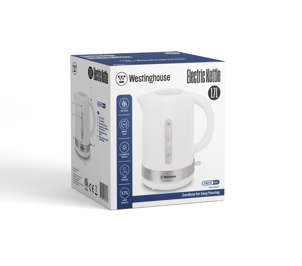 Westinghouse Hervidor elect 1.7L blanco - WKWK3058WH