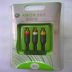 Cable Audio Video (a V) para X Box 360 Blister