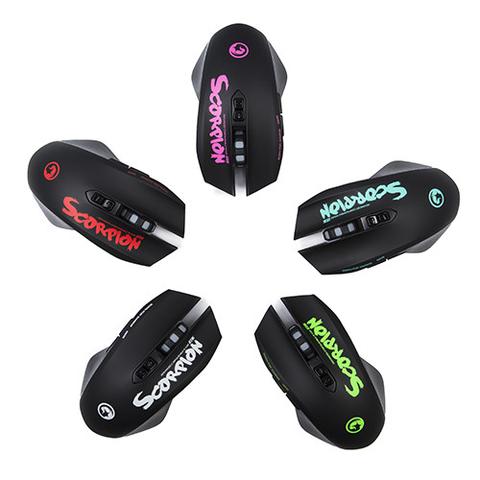 Mouse Linea Scorpion G938 Marvo - Negro / Blanco