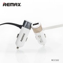 Cargador Carro USB Lightning Micro B RCC102 Remax - Dorado