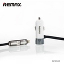 Cargador Carro USB Lightning Micro B RCC102 Remax - Dorado