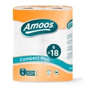 Amoos Papel Higienico Compac Pluss 400 Hojas Dobles Paq 6