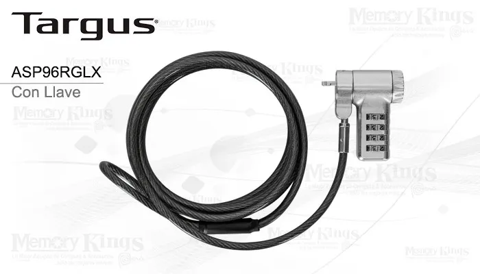 Targus Candado Deffcon Ultimate Universal Combinacion Reseteable - ASP96RGLX
